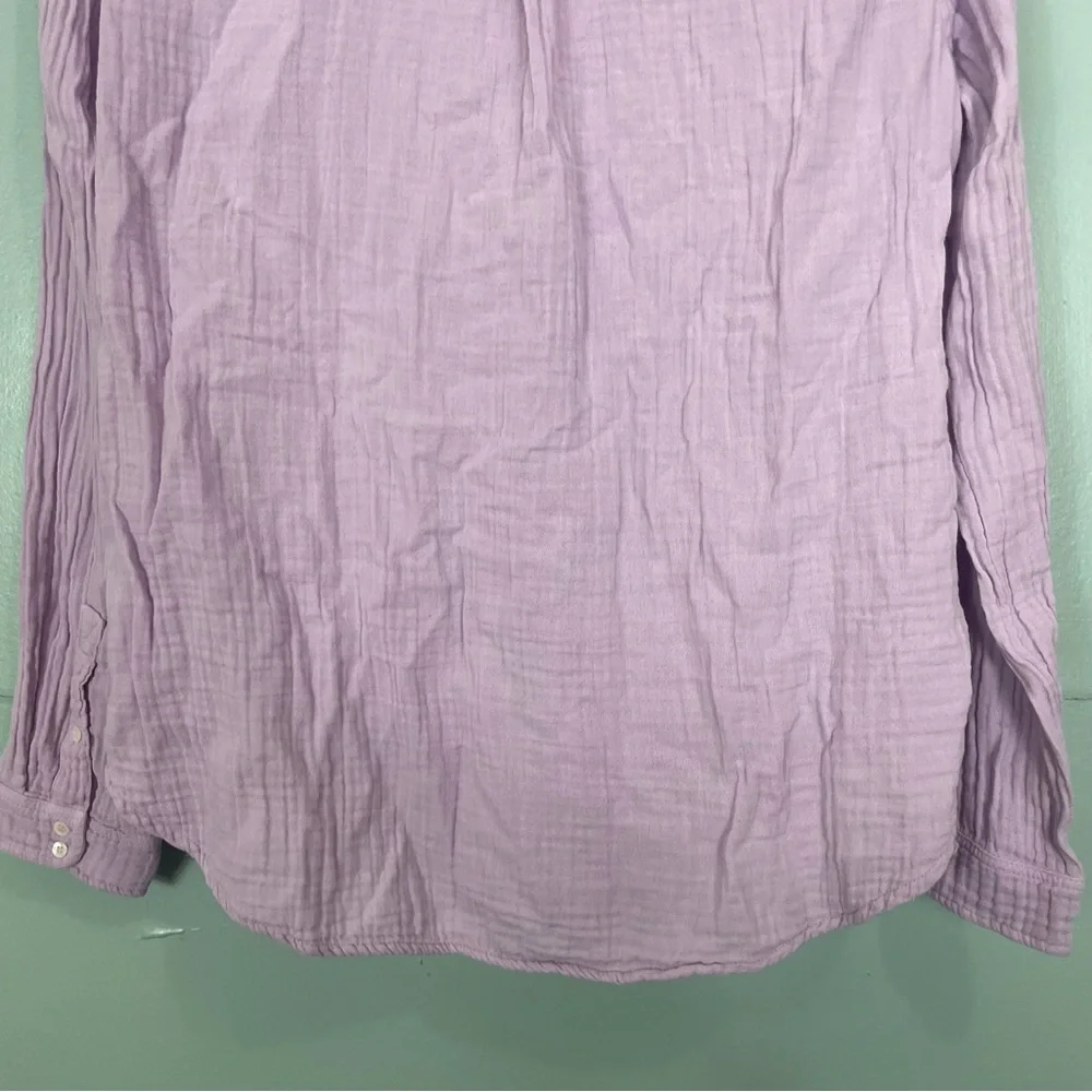 Xirena Scout Button Down Purple Lilac Cotton Gauze Shirt Size XS_11